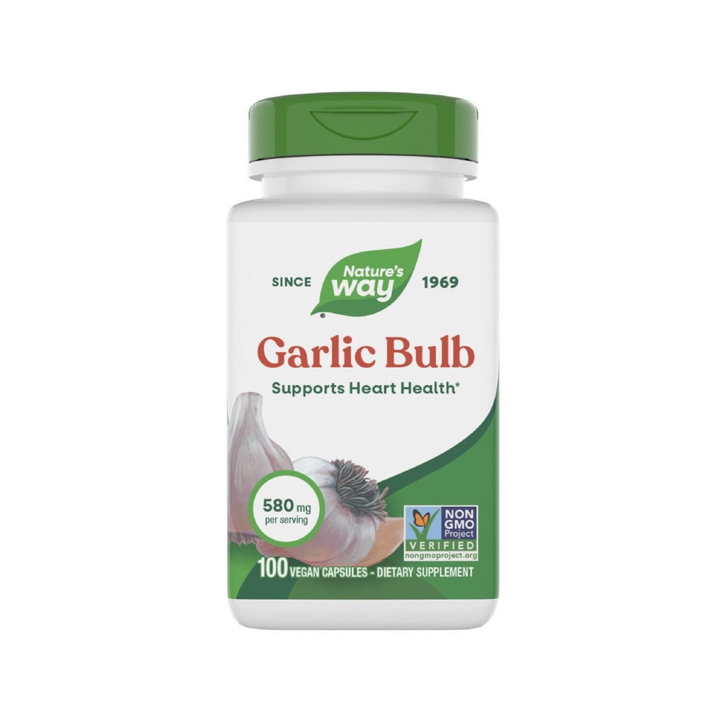 Bub Bawang Putih Alam, Mendukung Kesehatan Jantung *, Proyek Non- GMO Diverifikasi, 580 mg per Serving, Vegan, 100 Kapsul (Packing May Vary)