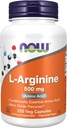 SEKARANG L-Arginine 500 mg, 250 Veg Capsules (kemasan mungkin bervariasi