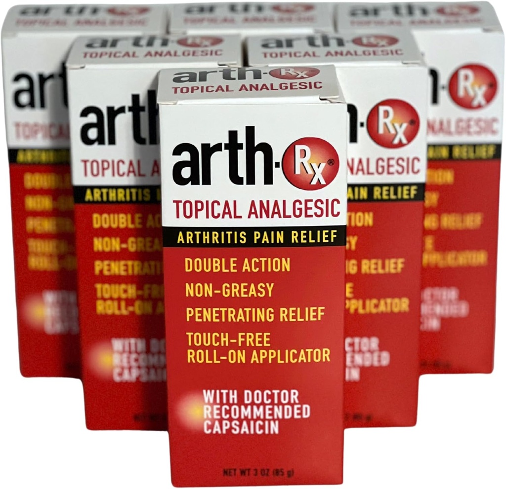 Topical Analgesic Pain Relief Rolls-on with Capsaicin for Deep Tenepering Pain Relief, Warming Capsaicin for Easing Pain from Arthritis and Muscle Aches and Pains, 18 oz