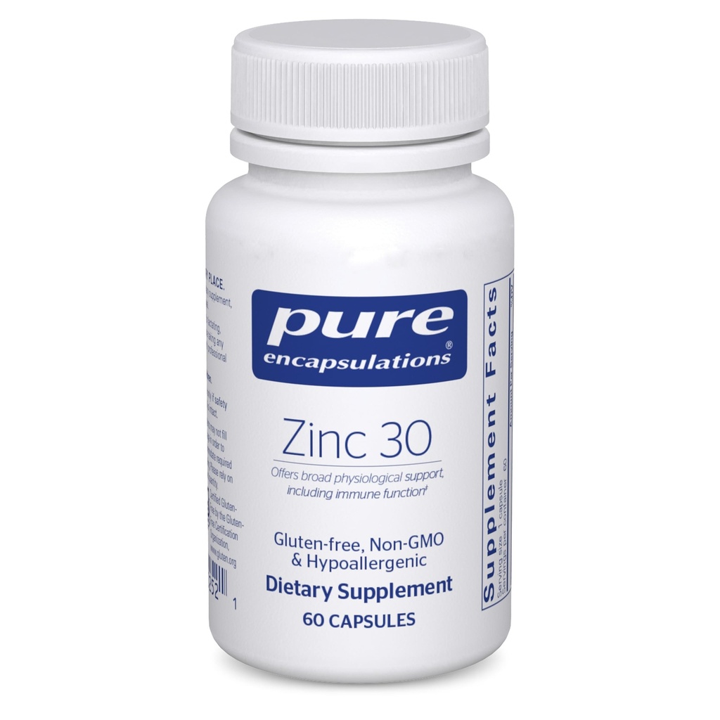 Insulasi Murni Zinc 30 mg - Tambahan untuk Dukungan Sistem Imune, Pertumbuhan dan Pengembangan, dan Pembangunan Wound * - dengan Zinc Picolinate 30 mg - 60 Capsules