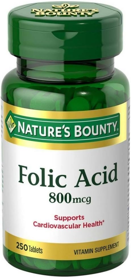 Asam Folic 800 mcg Tablet Maksimum Kekuatan, 2 Botol (250 Cacah)