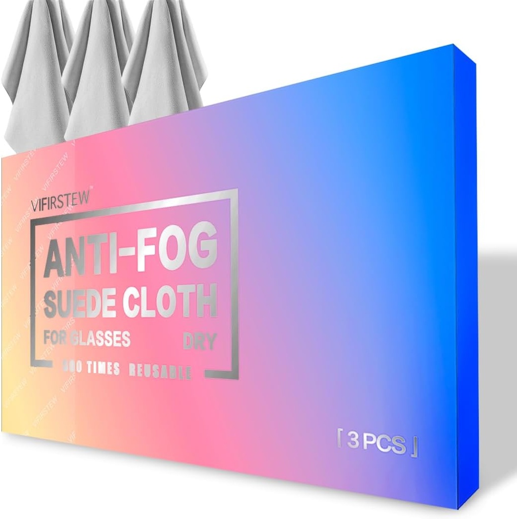 Anti Kabut Kering, 3 Kemas Antifogging Cloth untuk kacamata, Layar, Goggle, Bisa Di-Recable and Portable Cleaning Lens Hapus untuk kacamata berlapis dengan Masks