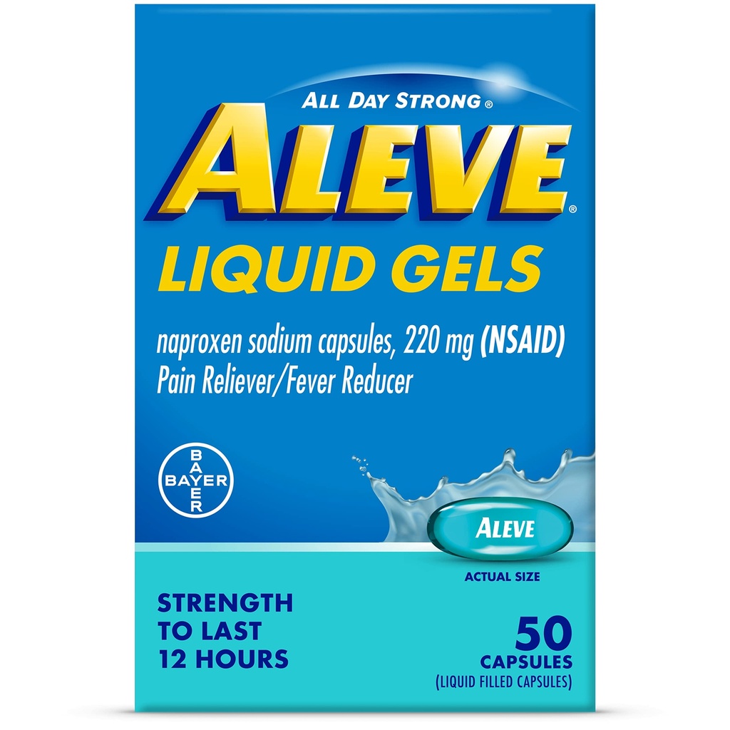 Aleve Liquid Gels, Naproxen Sodium untuk Pain Relief Count