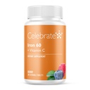 Merayakan Vitamin Iron Suplemen Vitamin dengan 60mg Iron & Vitamin C - Berry Chewables untuk Bariatric Patient, Gastric Bypass & Sleeve Gastrectomy Support - 30 Tablets for Posting-Bedah Kesehatan Maintenance