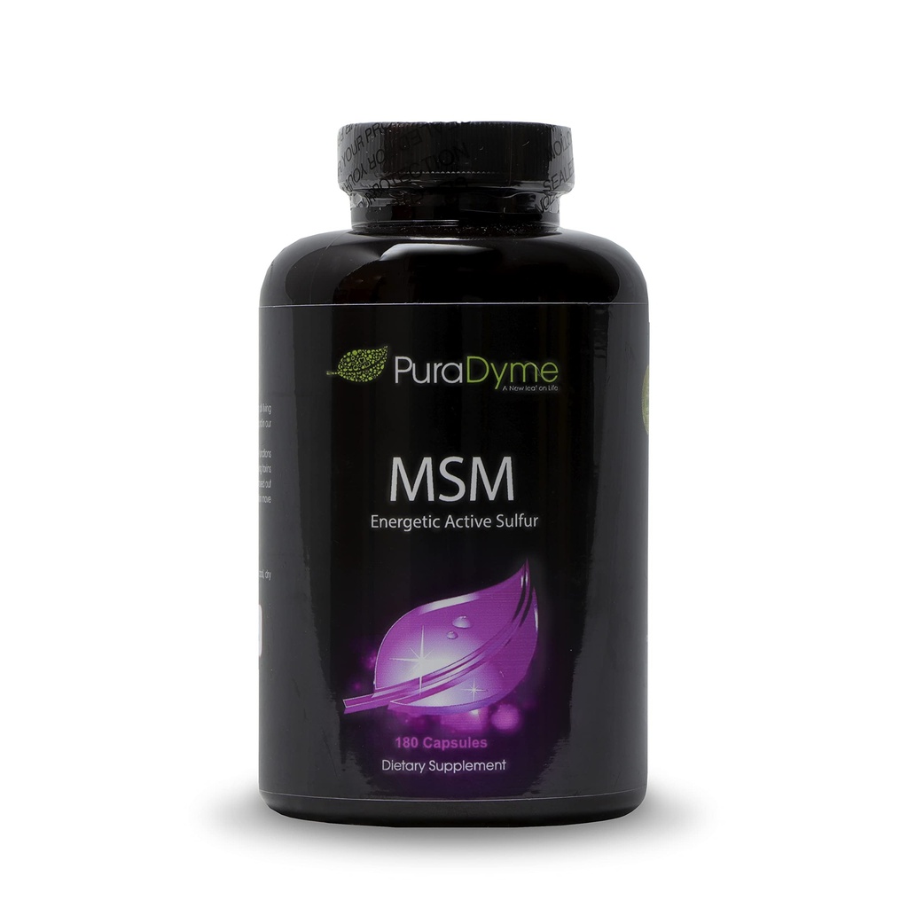 PuraDyme MSM dengan Cofactor Whole Food Blend - 180 Vegan Capsules