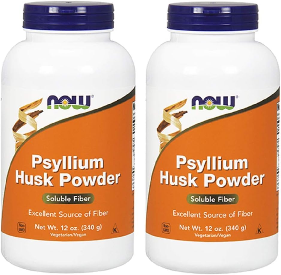 NOW Foods Psyllium Husk Powder, 12 Ounce (Paket 2)