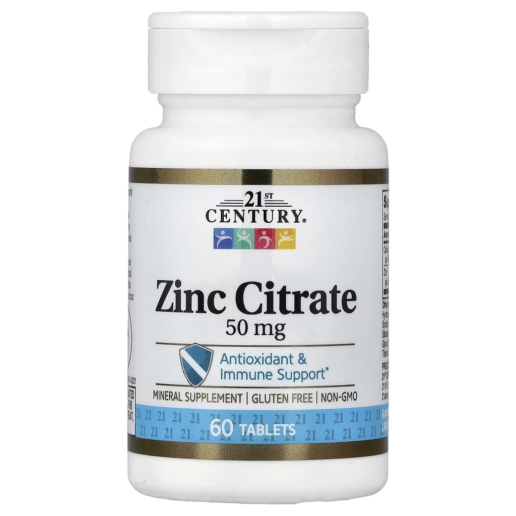 21 Abad HealthCare Zinc Citrate Tablet 50mg, 360 Count, White