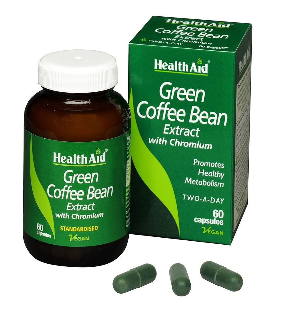 Healthaid Green Coffee Bean Extract 60 Vegan Capsules
