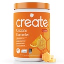 Buat Creatine Monohydrate Gummies for Men & Women, Boost Focus, Strength, and Endurance, Anti-Melting Formula, Vegan, Gluten- Free, Non-GMO, 1.5g Creatine per Gummy (Orange, 90)