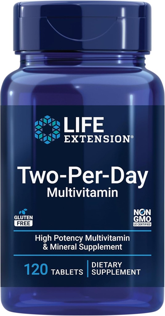 Ekstensi Hidup Super Bio- Curcumin dan Two-Day 120 Tablet Multivitamin Bundle - 60 Vegetarian Capsules