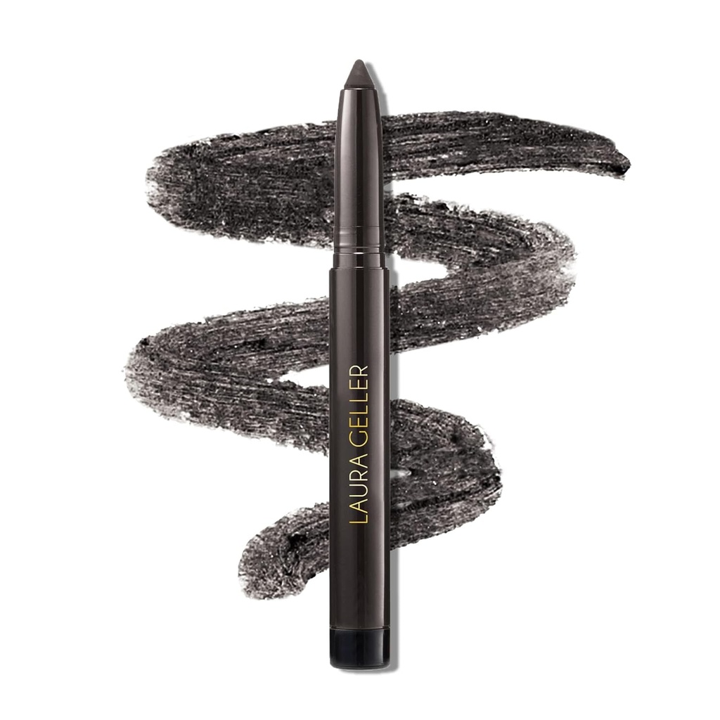 LAURA GELLER NEW YORK Kajal Longwear Kohl Eyeliner Pencil - Deep Arang Kohl - Caffeine dan Vitamin E - Smooth & Bladable Liner - BuiltIn Sharpener