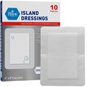 MED PRIDE Adhesive Island Dressing Large Gauze Pads for Wounds Sterile Absorbent Latex and Rubber Free Individually Packed (6 "x 8")
