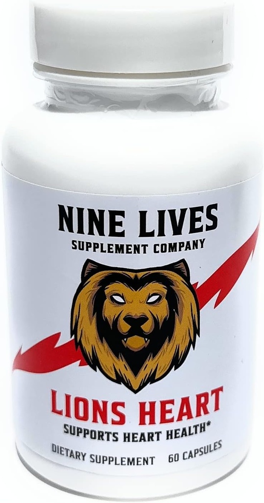 NINE HIDUP Lions Heart Life Supplemen. CoQ10, Magnesium, L- Carnitine, Tautine, Nattokinase, Niasin