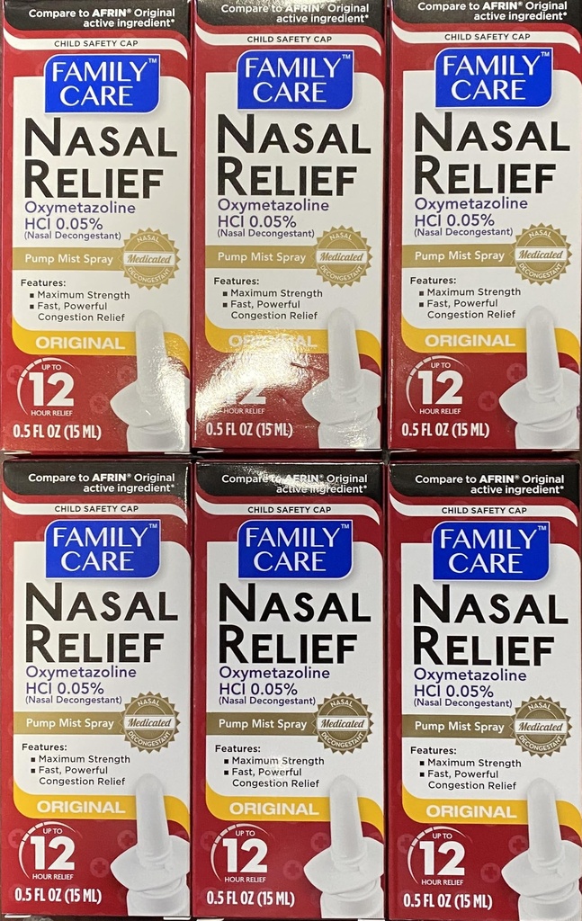 Dijamin Bantuan Nasal Spray, 12 Hour Pump Mist Oxymetazoline HCL, 0.5 fl.