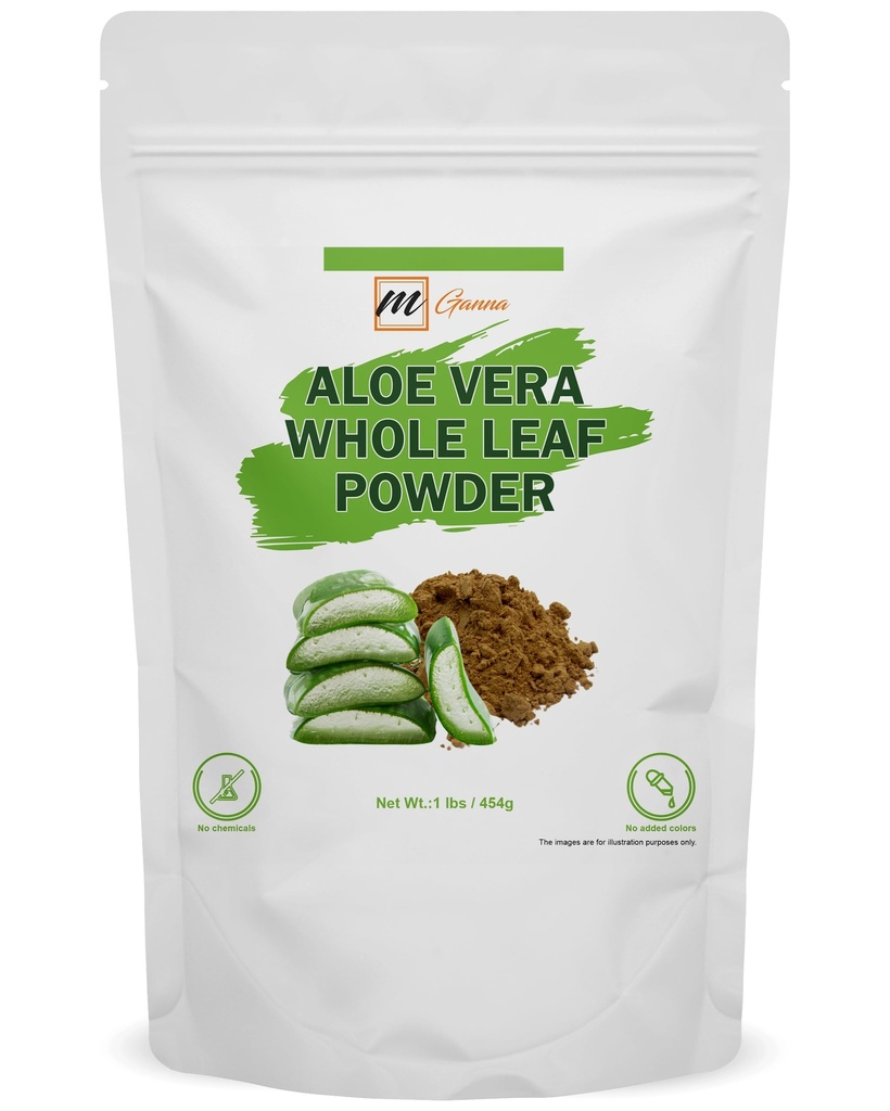100% Natural Aloe Vera Leaf Powder Pure Aloe Barbadensis 1 LBS / 454 Grams
