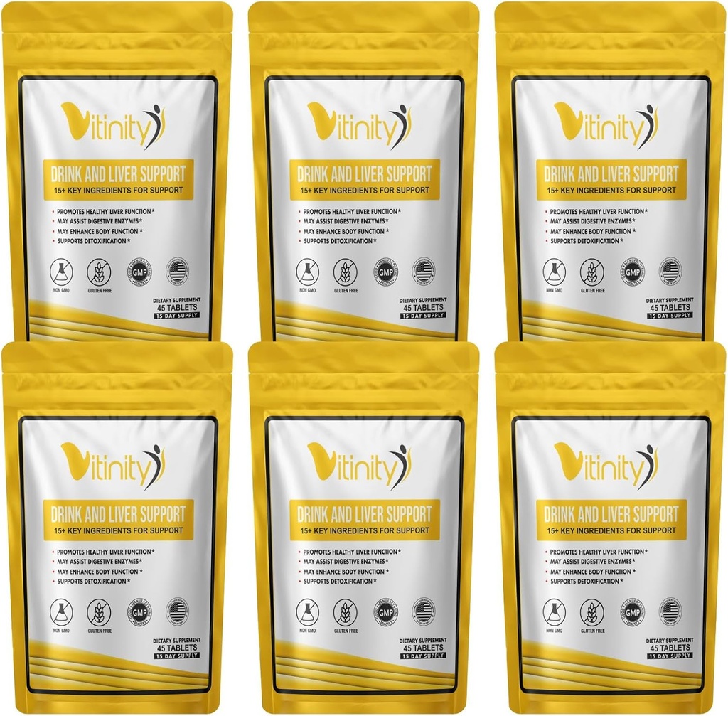 Pendukung Anti Minuman Liver Support -15 + Ingreasi Kunci untuk Dukungan Craving, Kesehatan Liver, Kudzu, Milk Thistle, Basil Suci, DHM, Semua Pembersih Alam, Reduksi Graden Nuterient Replenisher Tablet (90 Hari)