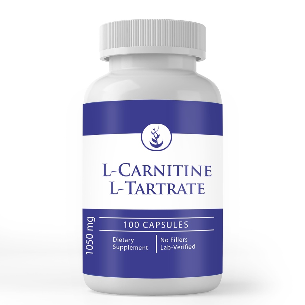 Murni Ingrediens Asli L- Carnitine L- Tartuct (100 Capsules) Selalu Murni, Tidak Ada Addicitives Atau Pengisi, Lab Verified