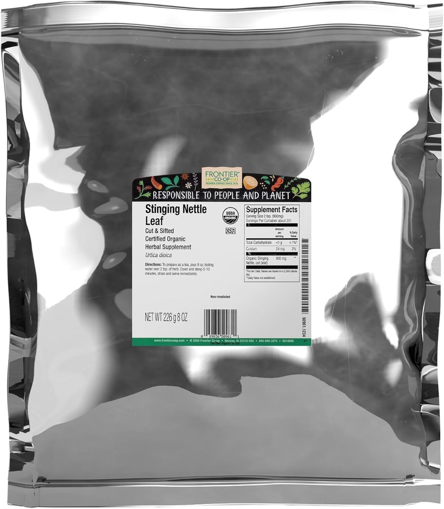 Frontier Co-op Organic Stinging Nettle Leaf, 1lb Bulk Bag, Cut & Sifted - aku sepakat untuk Membuat Teh Nettle, Kosher Certified