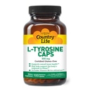 Country Life L-Tyrosine 500mg dengan Tambahan Vitamin B6 - GlutenFree, Vegetarian, Kosher, Boosts Focus & Energy, Supports Mintal Clarity, Non-GMO - 100 Capsules
