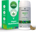 MultiVit Vegan Multivitamin Suplement, 26 Vitamin & Mineral - Vitamin Suplemen Metabolic, Fungsi Otak & Imune Dukungan - Multivitamin untuk Perempuan, Pria & Anak-Anak