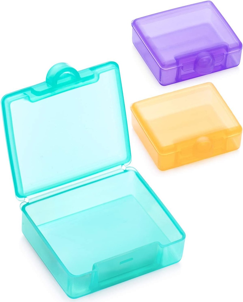 Sukuos Small Pill Box 3 pcs, Kasus Pill Cute Case Daily Pill Organizer Portable untuk Pocket Purse untuk Suplemen Minyak Ikan Vitamin, mudah dibersihkan