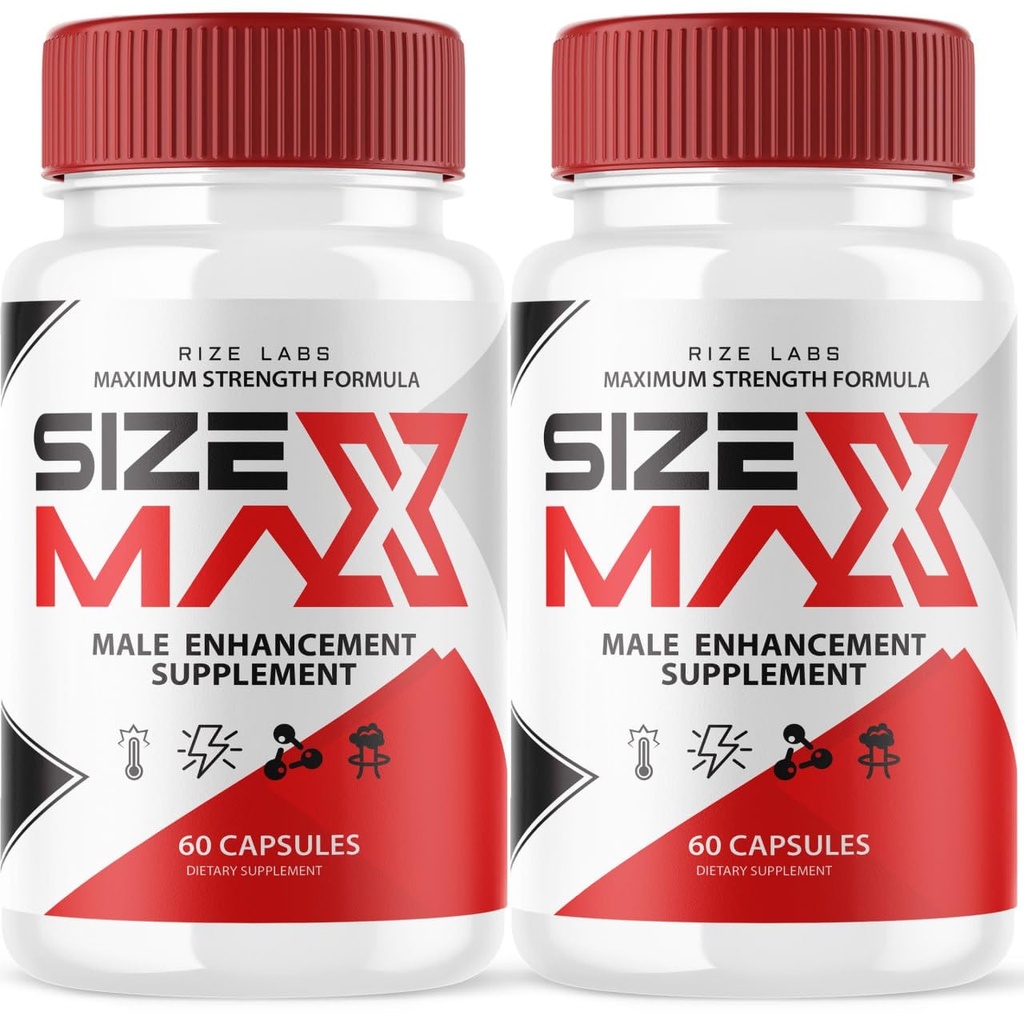 Rize Lab Ukuran Max Pil untuk Pria, Ukuran Max Natural and Effektif Kapsul, Ukuran Max Support Tubuh untuk Melakukan Revisi Tambahan dan Lebih Baik, Ukuran Max Tambahan (120 Katup) (Paket 2)
