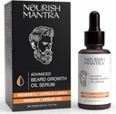 NURISH MANTRA - Advanced Beard Growth Oil Serum, 124; Dibuat dengan Redensyl, Capilia Longa, Argan Oil, Vitamin E dan Jojoba Oil untuk Fuller, Thicker & Healthier Growth 124; Beard Oil Serum Untuk Pria 124; 30 ml