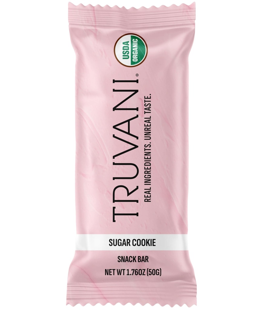Truvani Plant Based Snack Bars 124; Sugar Cookie 1 Pack 124; 6g Protein 14; USDA Organik dan Vegan 124;