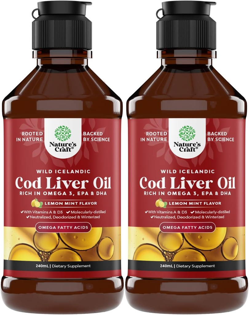 Islandia Wild Caught Cod Liver Oil Liquid