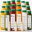 3 Hari Juice Cleanse oleh Raw Fountain, All Natural Raw Detox Cleanse, Juicing for Body Rest, Cold Menekan Juice Fast, Great Way to Jumpstart a Healthier Diet, 18 Bottles 12oz, 3 Ginger Shots
