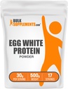 BulkSuplements.com Egg White Protein Powder - Egg White Powder, Laktosa Free Protein - Unfeared & Dairy Free, 30g per Serving, 500g (1,1 lbs) (Pack 1)