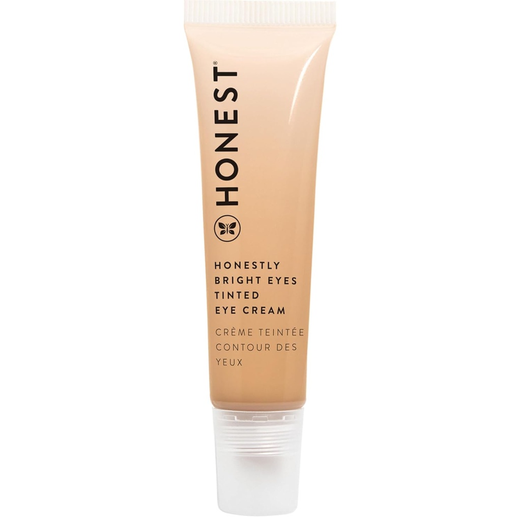 Beauty Honestly Bright Eyes Cream 124; Brighttens + Difffuses Dark Circles 14; Hyaluronic Acid + Squalane 124; EWG Verified, Vegan + Cruelty Free 124; Sandstone, 0.5 fl oz