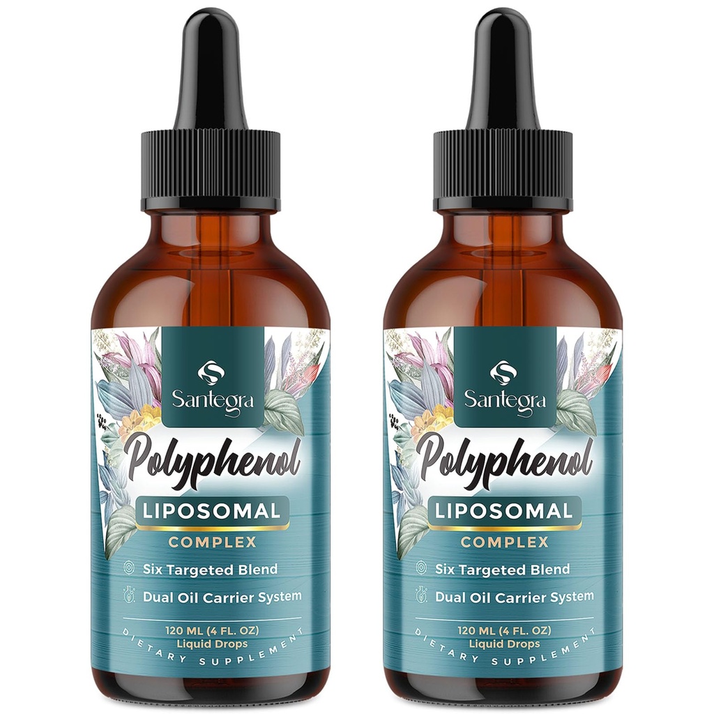 Liposal Tambahan Polyphenol, lebih dari 27 Kompleks Polyphenol & Powerful Antioksidant, dengan MCT & Olive Oil, Quercetin Extract, Hawthorn Berry Extract, untuk Pertahanan Umur, Energi, Imune, 240 ML