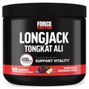 Angkatan Faktor Longjack Tongkat Ali Gummies, Tongkat Ali untuk Pria untuk Mendukung Vitalitas Pria dan Drive, 400mg Tongkat Ali dengan BioPerine, Campuran Berry Lemonade, 90 Gummies