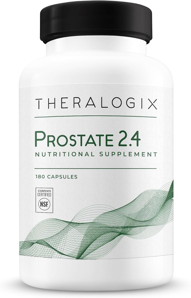 Theralogix Prostate 2.4 Nutonation Supplement - 90-Day Supply - Prostate Healthy Postate - Lycopene, Vitamin D3, Selenium & Vitamin E - NSF Sertifikasi - 180 Capsules