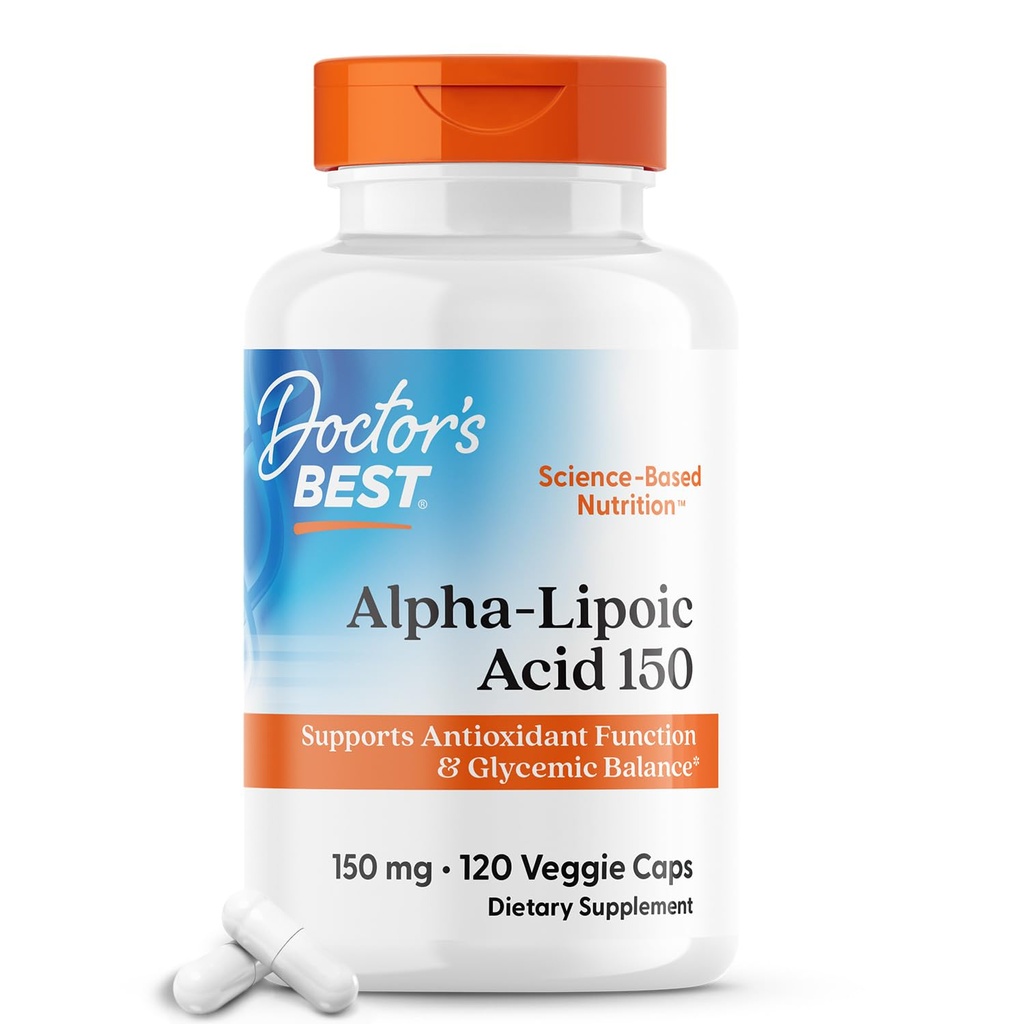 Doctor 's Best Alpha- Lipoic Acid 150, Membantu Glue Metabolism dan Regenerate Antioksidants