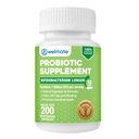 WELMATE Bifidobacterium - Probiotic Supplement - Support Gut Health - Imune Durane - Digetical Enzymes - Gluten Free - Vegan - Pria & Womens Probiotic - Ukuran Nilai - 200 Cacah