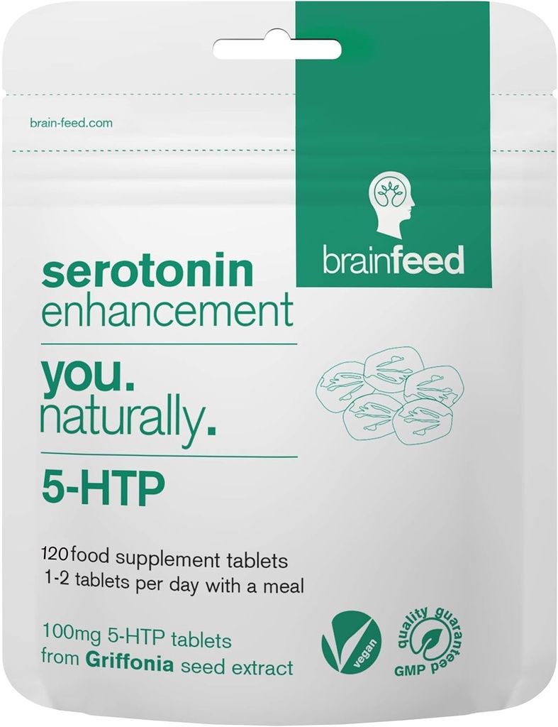Suplemen Serotonin (120) £14; 1-Hari Serotonin Mood Dukung 124; 5HTP 100mg Per Tablet dari Ekstrak Benih Alami 124; Serotonin Booster 124; 3 Pasokan Bulan