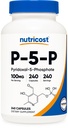 Nutricost P5P Vitamin B6 Tambahan 100mg, 240 Capsules (Pyridoxal- 5- Fosfat) - Vegetarian Friendly, Non-GMO, Gluten Free
