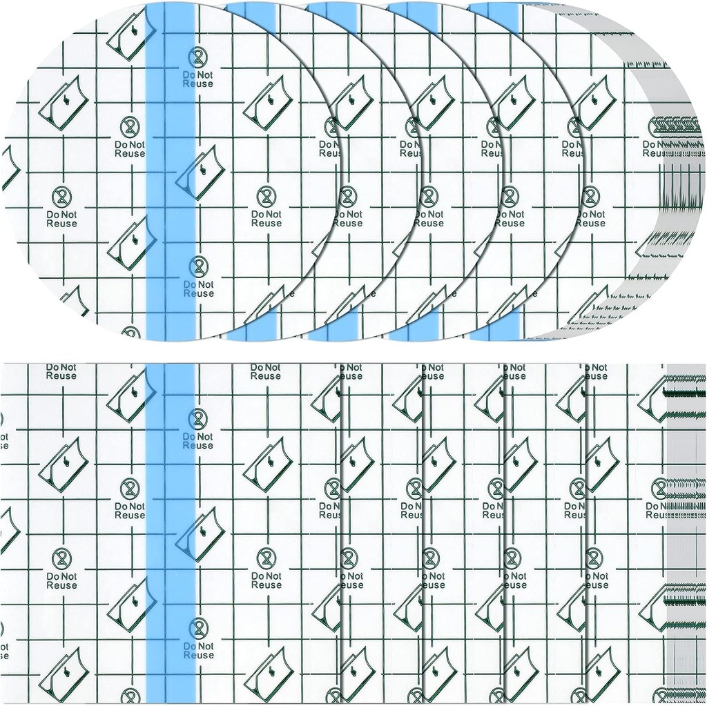 50 Pieses Waterproof Adhesive Bandages Transparent Streate Bandages Protection Clear Films Dressing Tattoo Cover Taps for Shower Swimming (4 x 4 Inch)