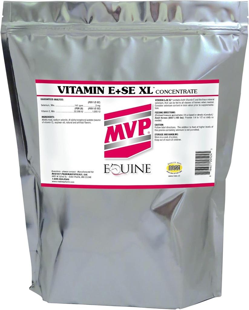 Vitamin E / SE XL (5lb) konsentrasi Formula untuk mendukung Fungsi Otot Sehat dalam Kuda