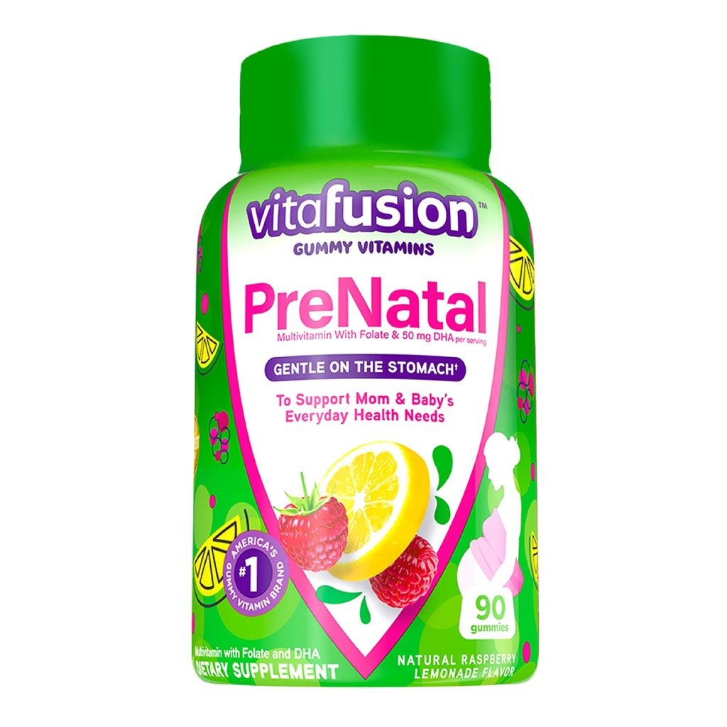 Pra-Benih Fertilitas Lubricant dan vitafusi 90 Count Prenatal Gummy Vitamin dengan Folate, DHA, dan Escalypnutrients for Pregnancy Health