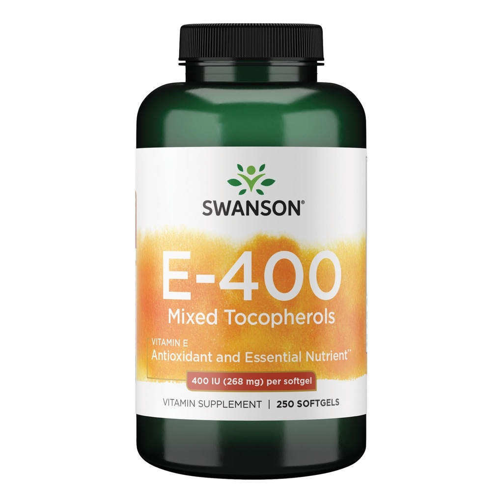 Swanson Vitamin E Mixed Tocopherol 400 Iu (268 Miligram) 250 Sgels