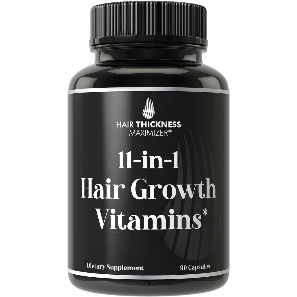 Pertumbuhan Rambut Vegan 11-1 Vitamin untuk Penata Rambut Berkilau & Brittle
