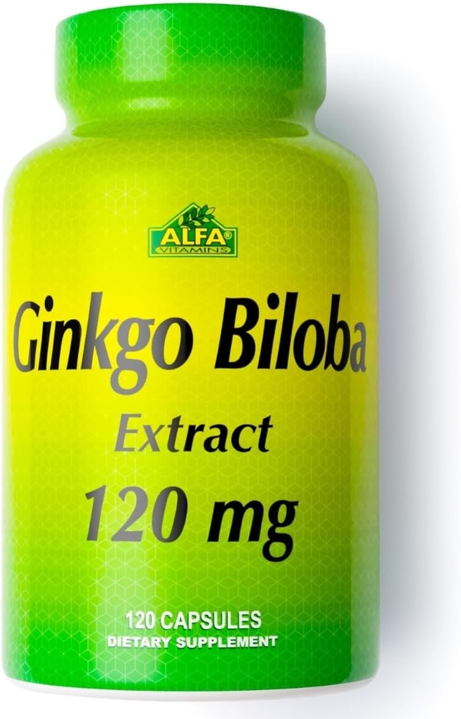 ALFA VITAMINS Ginkgo Biloba 120mg Mendukung Fungsi Otak & Memori - 120 Capsules