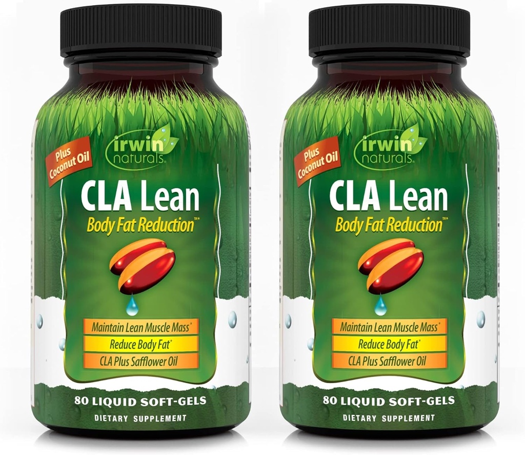 Irwin Equals CLA Lean Body Fat Reduction - Helling Reduce Body Fat & Increase Muscle Tone - 80 Liquid Soft- Gels (Paket 2)