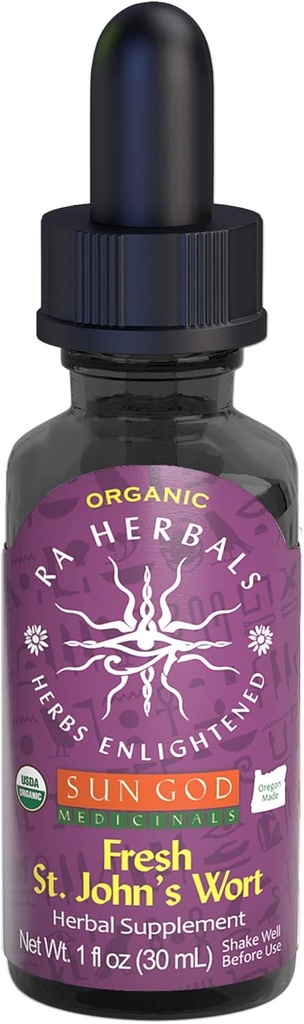 Ekstrak Herbal Herbals Organik St John 's Tort 124; Segar Herbal Ekstrak untuk Alam Wellness Blend 124; 1oz
