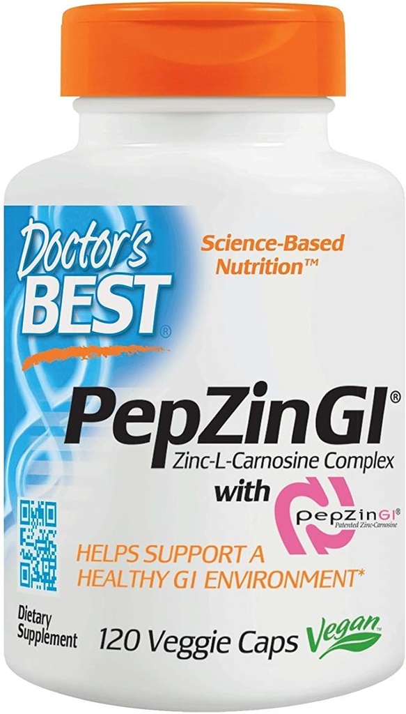 Dokter terbaik Zinc Carnosine Kompleks Dengan Popzin Gi Veggie Caps, 120 Count