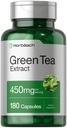 Horbäach Green Tea Extract Capsules 450mg 124; 180 Count 124; Herbal Suplemen 12.4; Non-GMO dan Gluten Bebas