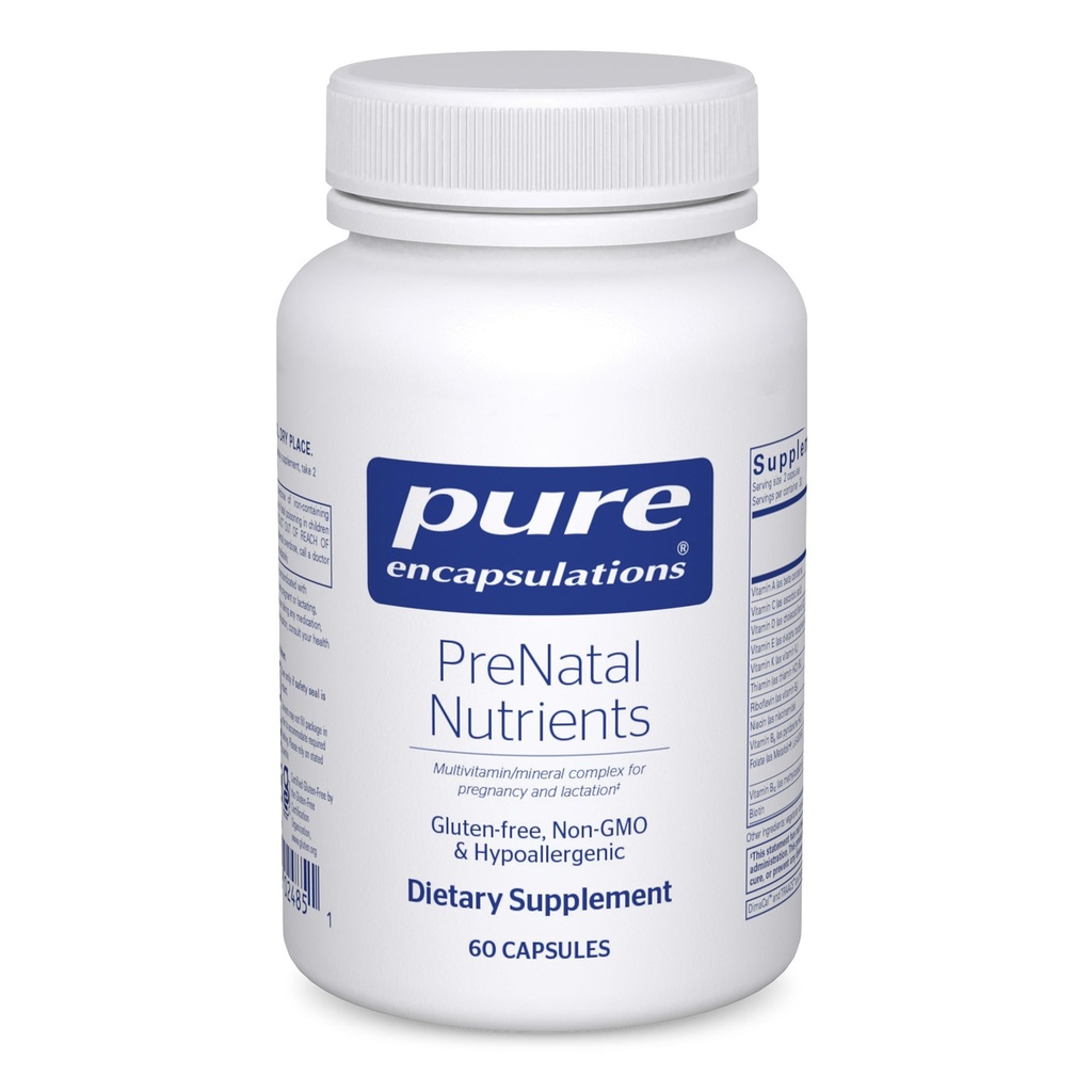 Ensulalasi PreNatal Nutrients - untuk Pregnancy & Lactation - Aids Energy & DNA Development * - with Folate, Chooline & Iron - Gluten Free & Non-GMO - 60 Capsules